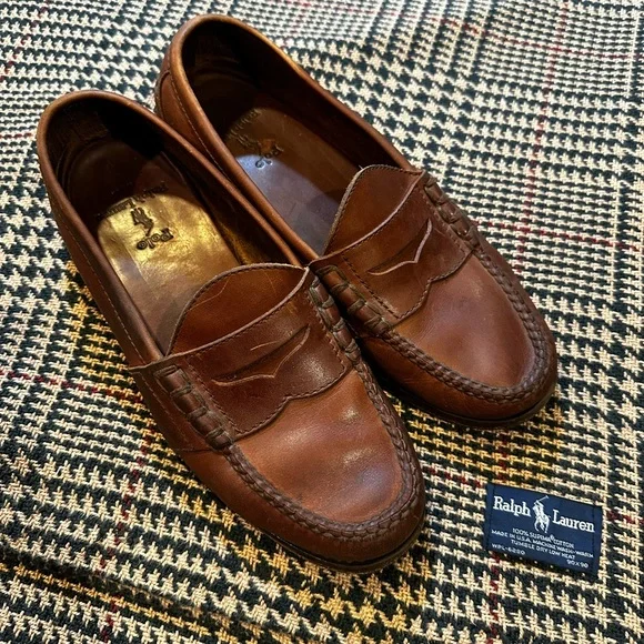 靴 Ralph Lauren Beefroll Penny Lofer Beefroll Penny Loafers LH - Driftwood | Rancourt & Co